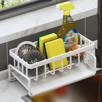 Kitchen Sink Multifunctional Drain Rack Sponge Rag Storage Shelf - DealBuddy