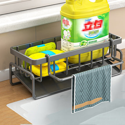Kitchen Sink Multifunctional Drain Rack Sponge Rag Storage Shelf - DealBuddy