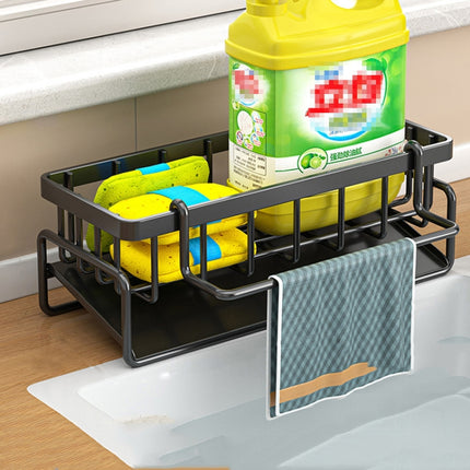 Kitchen Sink Multifunctional Drain Rack Sponge Rag Storage Shelf - DealBuddy