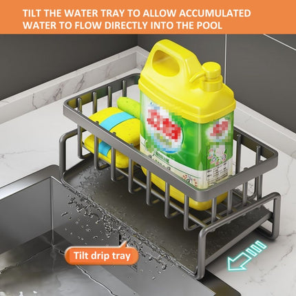 Kitchen Sink Multifunctional Drain Rack Sponge Rag Storage Shelf - DealBuddy