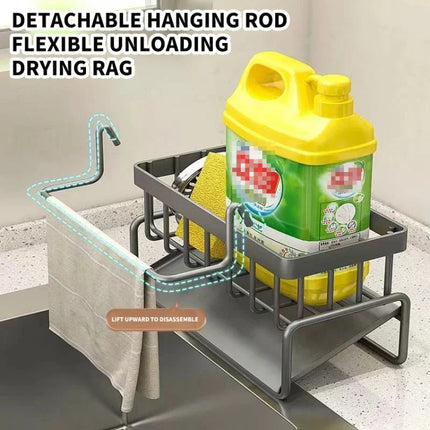 Kitchen Sink Multifunctional Drain Rack Sponge Rag Storage Shelf - DealBuddy