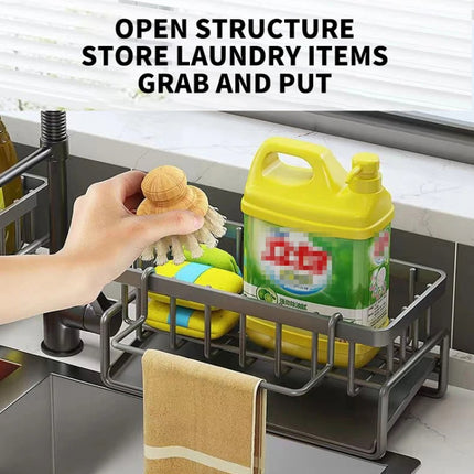 Kitchen Sink Multifunctional Drain Rack Sponge Rag Storage Shelf - DealBuddy
