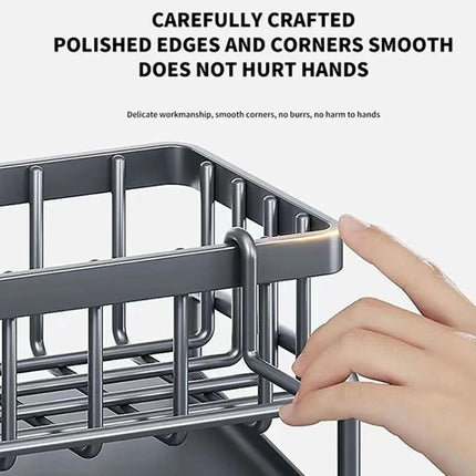 Kitchen Sink Multifunctional Drain Rack Sponge Rag Storage Shelf - DealBuddy