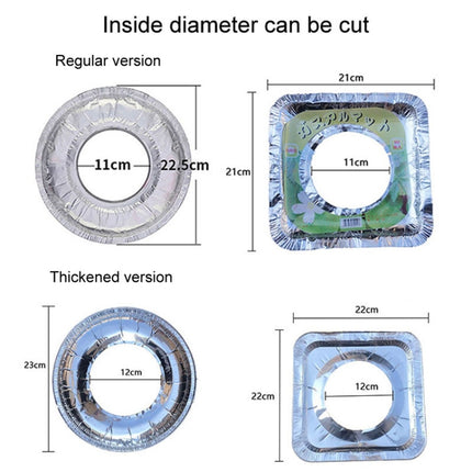 10pcs /Pack Gas Stove Oil-Proof Pad Cooktop Tinfoil Circle Kitchen Aluminum Foil Cleaning Mat - DealBuddy