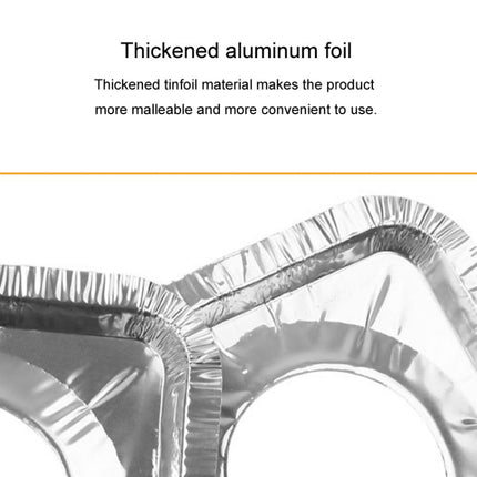 10pcs /Pack Gas Stove Oil-Proof Pad Cooktop Tinfoil Circle Kitchen Aluminum Foil Cleaning Mat - DealBuddy