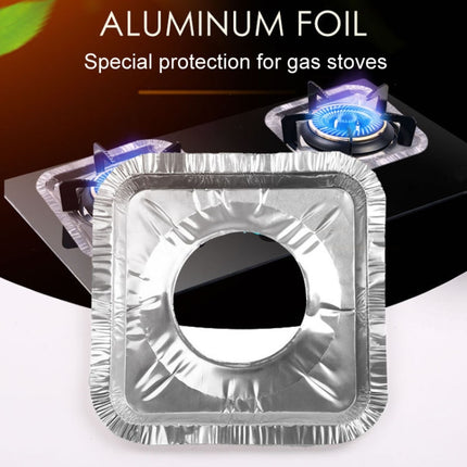 10pcs /Pack Gas Stove Oil-Proof Pad Cooktop Tinfoil Circle Kitchen Aluminum Foil Cleaning Mat - DealBuddy