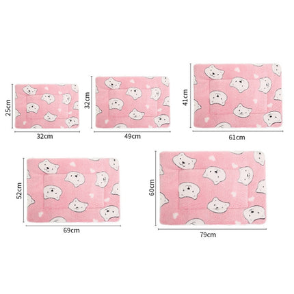 Thickened Pet Cushion Cat Dog Blanket Pet Bed, 32x25cm, 49x32cm, 61x41cm, 69x52cm, 79x60cm - DealBuddy