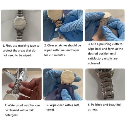 4pcs /Pack  MESHUA Polishing Cloths For Watches, Fine Metals, Jewelry Cleaner And Tarnish Remover