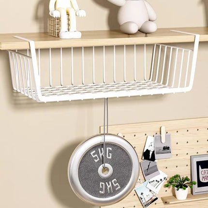 Closet Organizer Metal Shelf Kitchen Cabinet Under Hanging Shelf, 40x25x14cm - DealBuddy