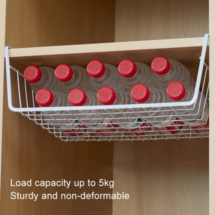 Closet Organizer Metal Shelf Kitchen Cabinet Under Hanging Shelf, 40x25x14cm - DealBuddy