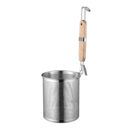 Household Stainless Steel Wooden Handle Spoon Kitchen Filtering Powder Oil Leakage Frying Basket, 12cm Round Handle, 14cm Round Handle, 16cm Round Handle, 18cm Round Handle, 20cm Round Handle, 12cm Flat Handle, 14cm Flat Handle, 16cm Flat Handle       ... - DealBuddy