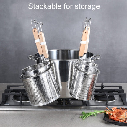 Household Stainless Steel Wooden Handle Spoon Kitchen Filtering Powder Oil Leakage Frying Basket, 12cm Round Handle, 14cm Round Handle, 16cm Round Handle, 18cm Round Handle, 20cm Round Handle, 12cm Flat Handle, 14cm Flat Handle, 16cm Flat Handle       ... - DealBuddy
