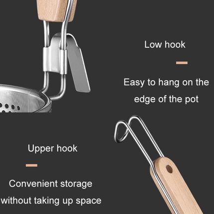 Household Stainless Steel Wooden Handle Spoon Kitchen Filtering Powder Oil Leakage Frying Basket, 12cm Round Handle, 14cm Round Handle, 16cm Round Handle, 18cm Round Handle, 20cm Round Handle, 12cm Flat Handle, 14cm Flat Handle, 16cm Flat Handle       ... - DealBuddy