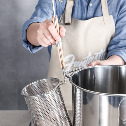 Household Stainless Steel Wooden Handle Spoon Kitchen Filtering Powder Oil Leakage Frying Basket, 12cm Round Handle, 14cm Round Handle, 16cm Round Handle, 18cm Round Handle, 20cm Round Handle, 12cm Flat Handle, 14cm Flat Handle, 16cm Flat Handle       ... - DealBuddy