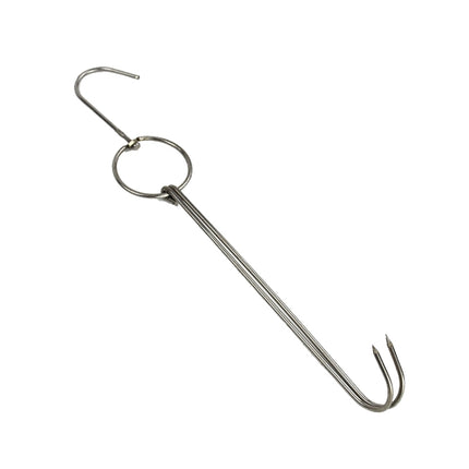 Stainless Steel Double Ring Duck Cooker Hanger Outdoor Barbecue Hanging Hook Stand