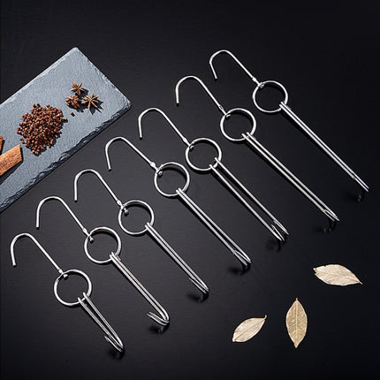 Stainless Steel Double Ring Duck Cooker Hanger Outdoor Barbecue Hanging Hook Stand, 3 Centi Small Ring 23cm, 3 Centi Small Wax Ring 24.5cm, 3 Centi Large Wax Ring 33cm, 3 Centi Medium Wax Ring 29cm, 4 Centi  Steel Thick Short 24cm                      ... - DealBuddy