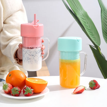420ml 6 Blades Straw Juice Cup USB Charging Portable Fruit Juicer Smoothie Maker - DealBuddy
