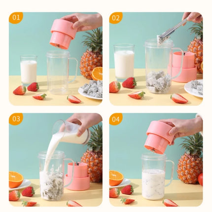 420ml 6 Blades Straw Juice Cup USB Charging Portable Fruit Juicer Smoothie Maker - DealBuddy