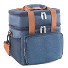 Double Layer Insulated Lunch Bag Large Capacity Food Cooler Bag with Shoulder Strap