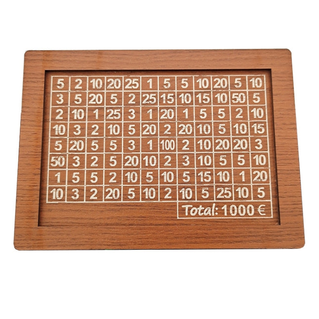 Wooden Money Box Piggy Bank With Counter Home Library Decoration