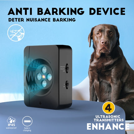 Anti Barking Device for Dogs With 4 Enhanced Ultrasonic Transmitter 3 Adjustable Levels, 4 Head - DealBuddy