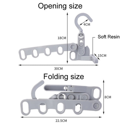 Foldable 5-Hole Clothes Hanging Rack Traveling Portable Clothing Hooks