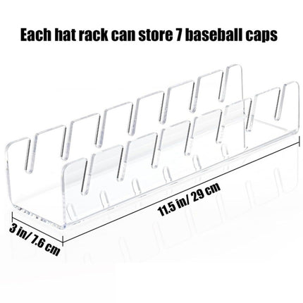 Acrylic Baseball Cap Holder Can Store 7 Baseball Caps