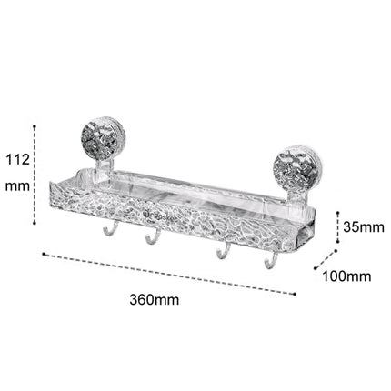 Bathroom No-Punch Suction Cup Shelf Household Restroom Wall Mounted Organizing Rack