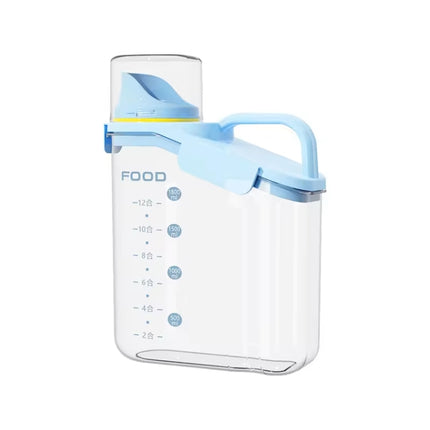 Plastic Sealed Grains Container Dry Food Storage Bin with Measuring Cup Pouring Spout, 2800ml, 2000ml, 1600ml - DealBuddy