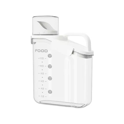 Plastic Sealed Grains Container Dry Food Storage Bin with Measuring Cup Pouring Spout
