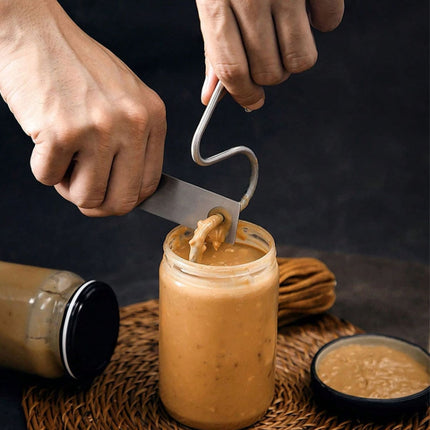 Stainless Steel Peanut Butter Stirrer Food Grade Material Kitchen Butter Jam Stirring Tool, Regular Model, Updated Model - DealBuddy