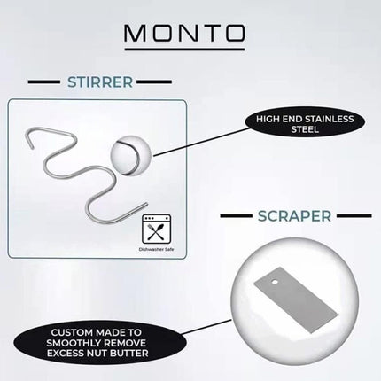 Stainless Steel Peanut Butter Stirrer Food Grade Material Kitchen Butter Jam Stirring Tool, Regular Model, Updated Model - DealBuddy