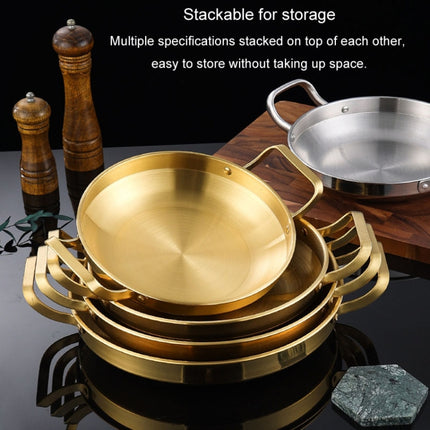 Thickened Stainless Steel Double Ears Pan Seafood Rice Pan Fried Chicken Tray