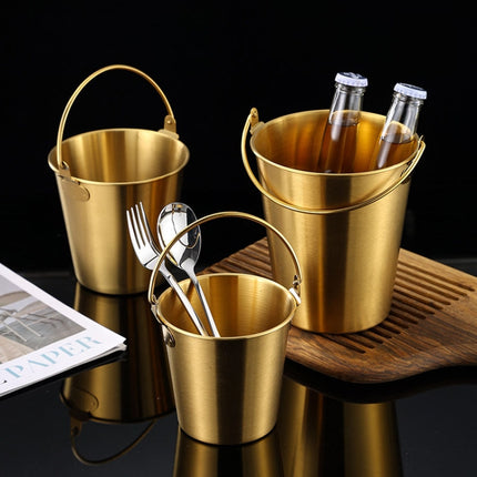 304 Stainless Steel Handheld Ice Bucket Bar Beer Chill Bucket Chips Milk Tea Snacks Barrel - DealBuddy