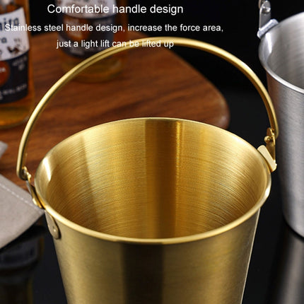 304 Stainless Steel Handheld Ice Bucket Bar Beer Chill Bucket Chips Milk Tea Snacks Barrel - DealBuddy