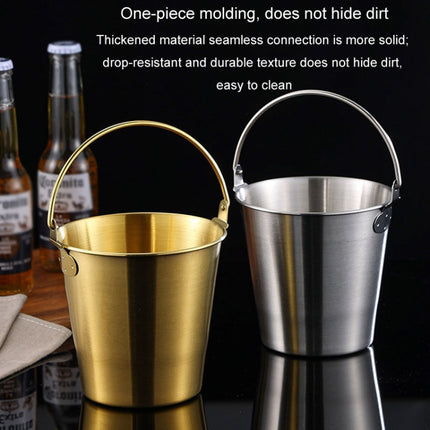 304 Stainless Steel Handheld Ice Bucket Bar Beer Chill Bucket Chips Milk Tea Snacks Barrel - DealBuddy