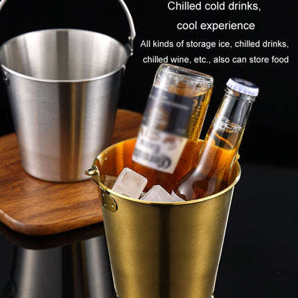 304 Stainless Steel Handheld Ice Bucket Bar Beer Chill Bucket Chips Milk Tea Snacks Barrel - DealBuddy