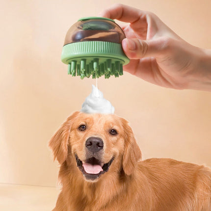 Pet Cleaning Supply Capsule Refillable Shower Gel Type Cats Dogs Bathing Massage Brush - DealBuddy