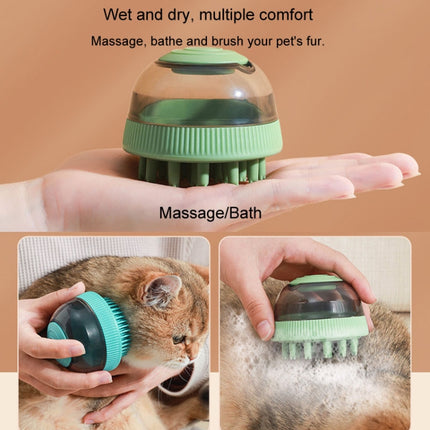 Pet Cleaning Supply Capsule Refillable Shower Gel Type Cats Dogs Bathing Massage Brush - DealBuddy