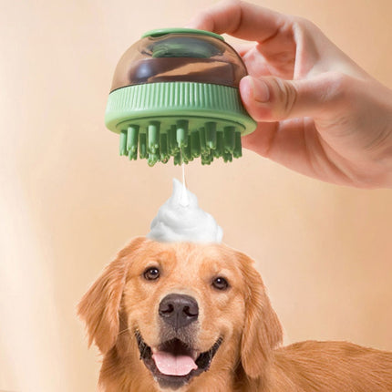 Pet Cleaning Supply Capsule Refillable Shower Gel Type Cats Dogs Bathing Massage Brush - DealBuddy