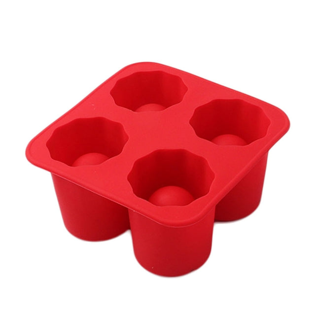 Four Hole Ice Cup Silicone Mold Compartment Cylindrical Coke Whiskey Ice Cube Maker Mold - DealBuddy