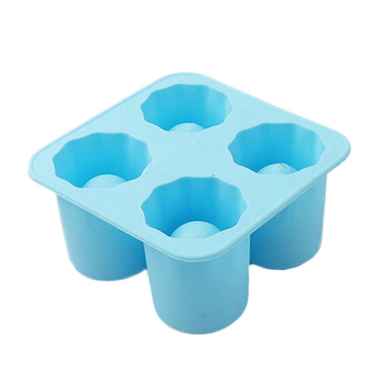 Four Hole Ice Cup Silicone Mold Compartment Cylindrical Coke Whiskey Ice Cube Maker Mold - DealBuddy