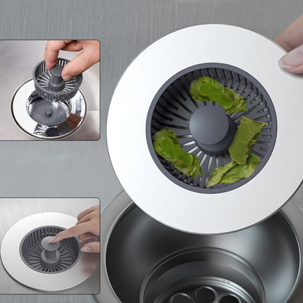 Pop Up Kitchen Sink Drain Strainer Stopper Combo Anti-Clog and Easy Clean