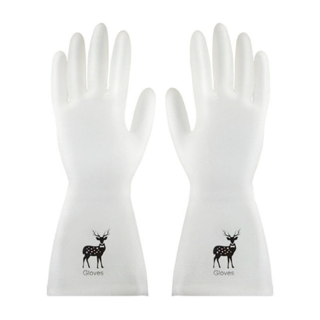 Waterproof Kitchen Dishwashing Gloves Household PVC Non-slip Laundry Housework Gloves, S, M, L - DealBuddy