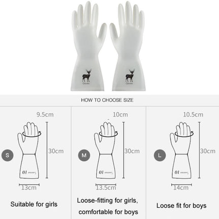 Waterproof Kitchen Dishwashing Gloves Household PVC Non-slip Laundry Housework Gloves, S, M, L