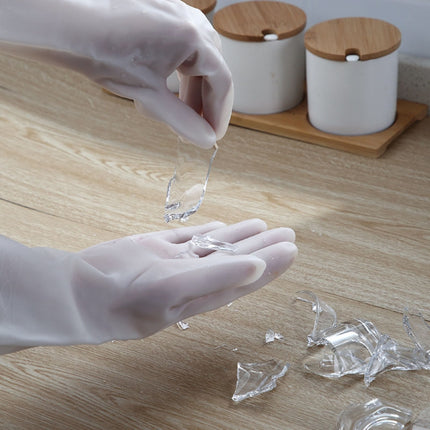 Waterproof Kitchen Dishwashing Gloves Household PVC Non-slip Laundry Housework Gloves, S, M, L