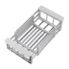 Kitchen Drainage Rack Stainless Steel Retractable Sink Shelf Flatware Storage Organizer - DealBuddy