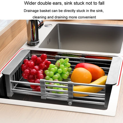 Kitchen Drainage Rack Stainless Steel Retractable Sink Shelf Flatware Storage Organizer - DealBuddy