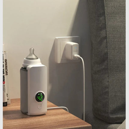 18W 6000mAh Baby Bottle Warmer With Digital Display 6 Levels Temperature Adjustment