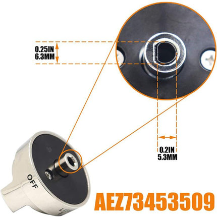 Oven Stove Knob Assembly For AEZ73453509/AEZ72909008, 1pcs 6.3mm D Shape - DealBuddy